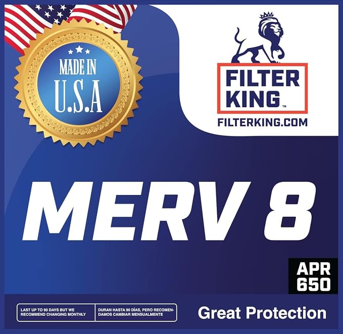 Filter King 20x24x4 Air Filter | 3-PACK | MERV 8 HVAC Pleated A/C Furnace - Image 2