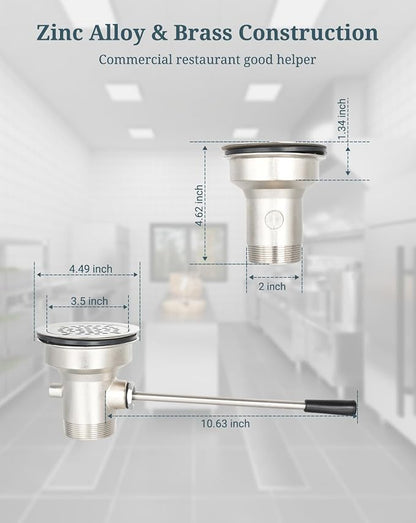 3-1/2 Inch Commercial Sink Drain - Image 5