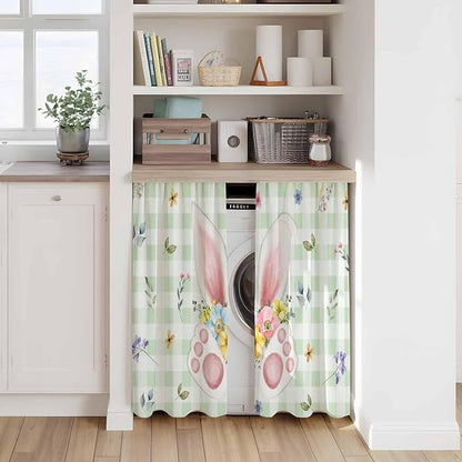 Easter Kitchen Tier Curtains 45 Inch Long 2 Panel Set, Rod Pocket Short Window - Image 7