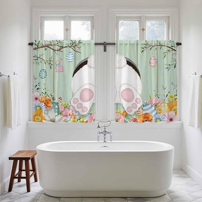 Easter Kitchen Curtains 54 Inch Long 2 Panel Set, Rod Pocket Window Curtains - Image 5