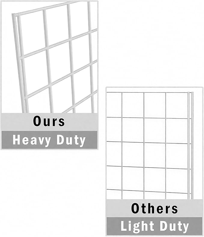 7RiversART Grid Wall Commercial Grade Gridwall Panels – Heavy Duty Grid Panel for Any Retail Display Wall Grid 2' Width x 5' Height, White (Pack of 4) Easily Portable