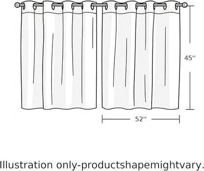 2 Panel Kitchen Cafe Curtains, Home Decor Window Covering Tier Curtains - Image 9