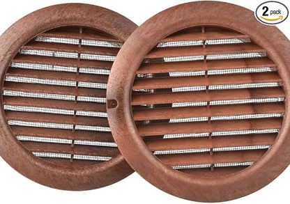 VENTS-US - 4" Brown Round Plastic Vent Cover - Compatible with 4 Inch Diameter by VENTS-US