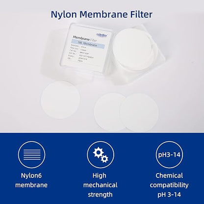 100 Pieces/Pack PTFE Disc Membrane Filters Hydrophilic 47mm Diameter 0.45µm - Image 3