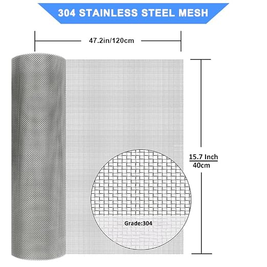 304 Stainless Steel Mesh Screen#80Mesh -Size:15.7"x47.2", - Image 2