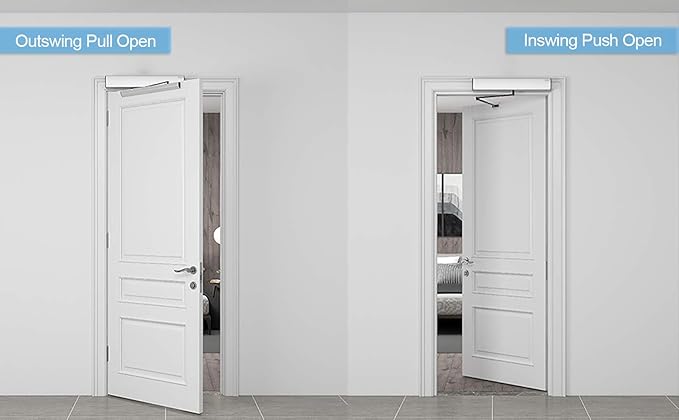 Olideauto Touchless Commercial Door Opener Automatic with 2pcs 304 Stainless Steel Touchless Hand Sensor