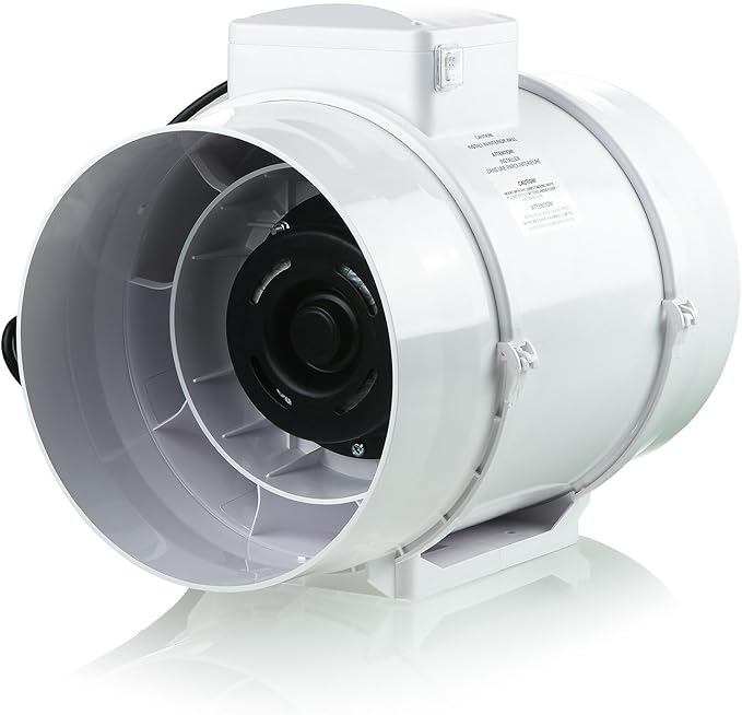 VENTS-US TT 200-8 inch Inline Fan for Ducting with High Static Pressure Application - Ideal Solutions for Multi-Purpose Supply or Exhaust Use in Household and Commercial Ventilation