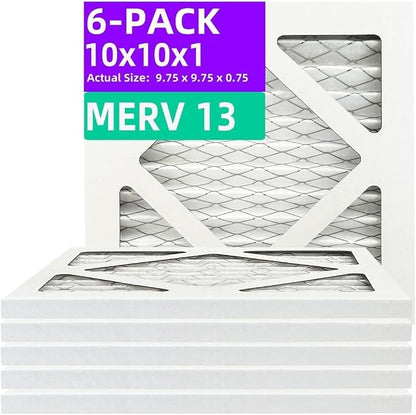 10x10x1 MERV 13 Pleated Air Filter MPR 1500-1900 & FPR 10, Furnace Air Filters by Qingzhug