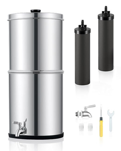 CO-Z Gravity-Fed Water Filter System, 2.25 Gallons Countertop Water Filtration by CO-Z