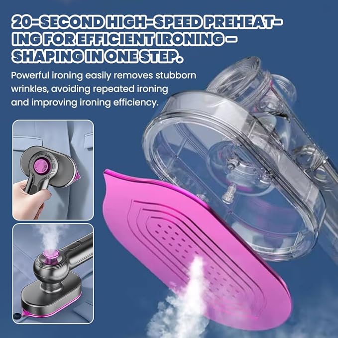 Saker Mini Steam Iron 2026|Portable Handheld Garment SteamerCompact Home Travel Steam Iron with Powerful Fast Heat-Up for Clothes,Curtains,Fabrics (2 PACK)