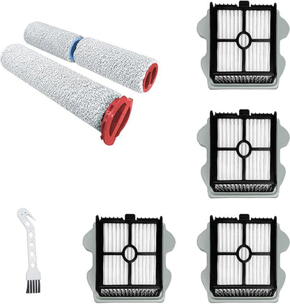1 Set Main Brush + 4 PCS Filters + Cleaning Brush Replacement Parts Compatible by NUHFUFA