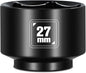 BLACKROBOT 27mm Low Profile Oil Filter Socket, 3/8" Drive 6-Point Oil Filter by BLACKROBOT