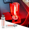 2PCS USB Car LED Interior Lights, Mini Ambient Lighting Accessories, Touch Control Decorative Night Lamps for Vehicle, Bedroom, Camping, Holiday Decor(Red)