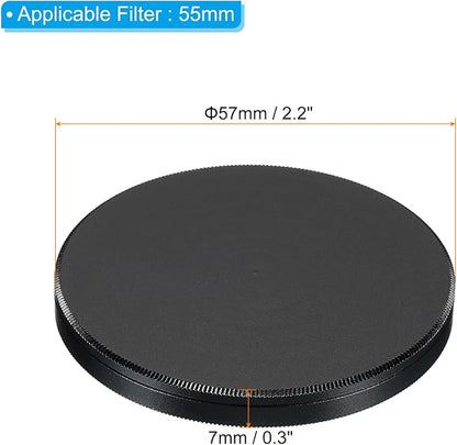 PATIKIL 55mm Lens Cap, Camera Lens Cap Cover Universal Lens Filter Stack Cap - Image 2