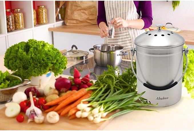 Abakoo Stainless Steel Compost Bin - Image 6