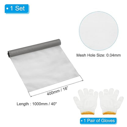 PATIKIL 40" L x 16" W Woven Wire Mesh, 350 Mesh 304 Stainless Steel Air Vent - Image 2