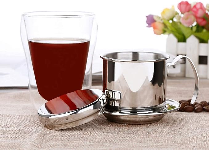 TOPINCN Vietnamese Coffee Drip Filter, Stainless Steel Pour Over Coffee Maker - Image 3