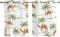 2 Panel Kitchen Cafe Curtains, Desert Camels Sunlight Filtering Nature Air by Hokiten