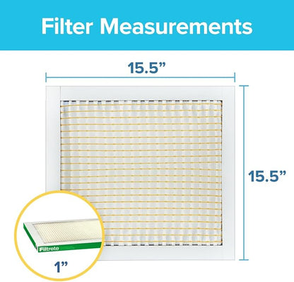 Filtrete 15.5x15.5x1 AC Furnace Air Filter, MPR 700, MERV 8, Tough on Pollen - Image 2