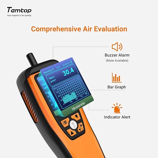Temtop Air Quality Monitor CO2 Detector Professional Carbon Dioxide PM2.5 PM10 - Image 6