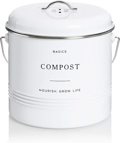 D'Lifeful Kitchen Compost Bin – 1.3 Gallon Countertop Farmhouse Compost - Image 9