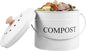 Kitchen Compost Bin 0.8 Gallon Metal Countertop Compost Bin by HJJWNDDNG