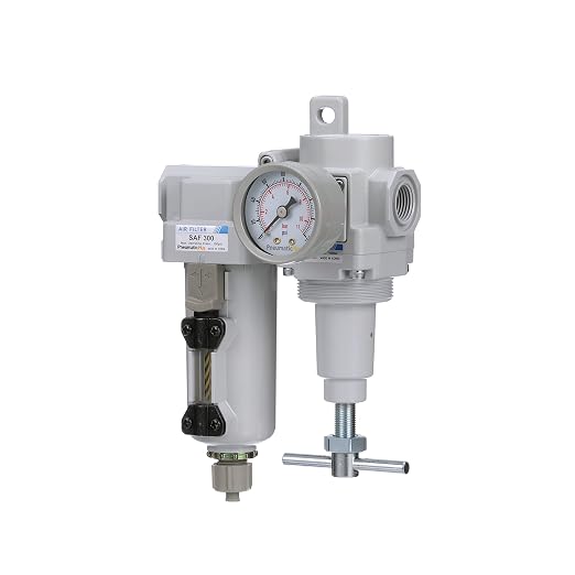 PneumaticPlus SAU320T-N03G-MEP Air Filter Regulator Combo 3/8" NPT -T-Handle - Image 2