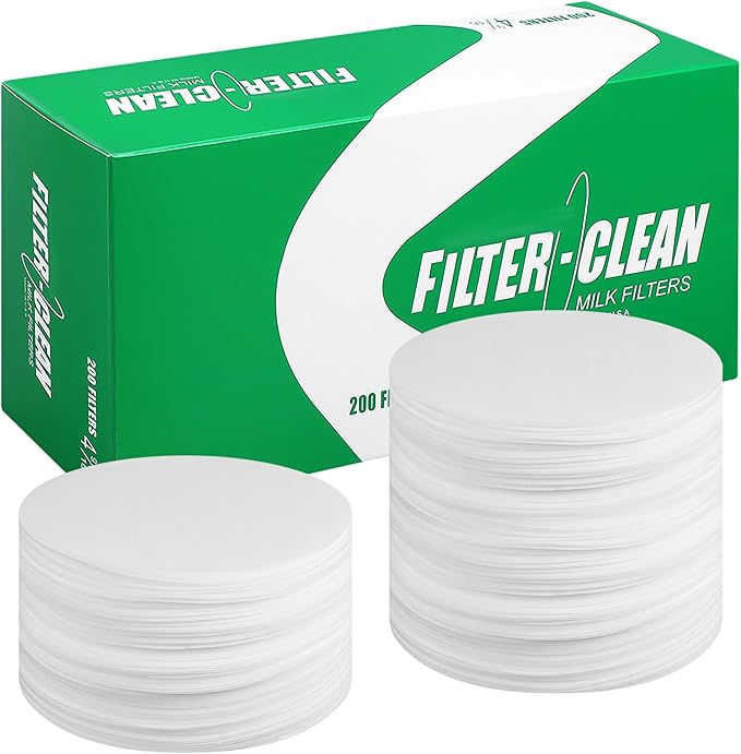 400 Pack Milk Filter Discs Quick Flow Non-gauze Small 4-9/16" Od Replacement by Hahafelt