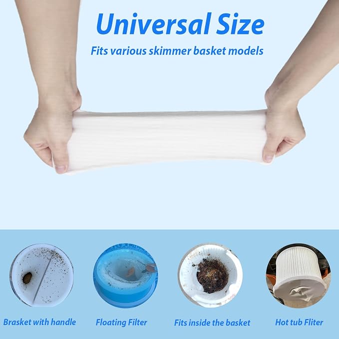 40-Pack Pool Skimmer Socks, Ultra Fine Mesh Screen Skimmer Filter Socks - Image 3