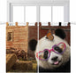 Farm Panda Kitchen Curtains 45 Inch Length, Short Cafe Window Curtains Tab Top by Unknown