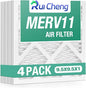 4 Pack Updated 9x9x1Air Filter, pertain Merv 11 HVAC Pleated A/C Furnace Filters by Unknown