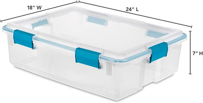 Sterilite 4-Pack Gasket Box, Home Storage Organizer Bins - Image 2