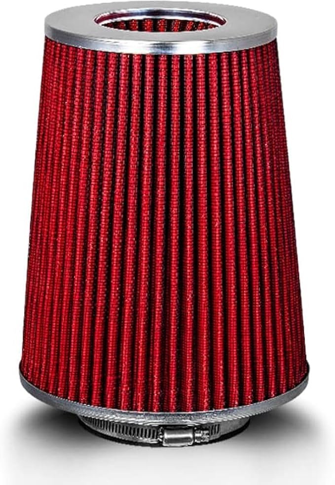 RED 4 inch 102 mm Inlet Truck Air Cone Replacement Performance Washable - Image 2