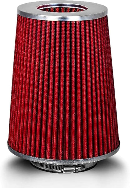 RED 4 inch 102 mm Inlet Truck Air Cone Replacement Performance Washable - Image 2