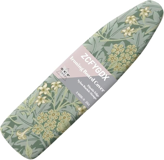 ZCFYGDX 17x49 in Ironing Board Covers Easy to Install Resistant,Elastic Edge 3 Nylon Buckle Strap Fasteners Breathable & Wear-Resistant,Resist Scorch Staining Protective Cover William Morris Prints