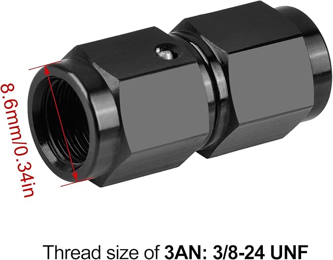 EVIL ENERGY 3AN Female to 3AN Female Straight Swivel Coupler Union Fitting - Image 3