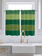 Farm Retro Green Wood Grain Window Valance Curtains, Rustic Wooden Plank by IDOWMAT