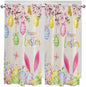 Happy Easter Living Room Curtains 72 Inches length, Spring Farmhouse Bunny Eggs by Unknown