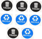8pcs Garbage Sorting Stickers Waste Recycling Labels by CAXUSD