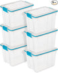 Sterilite 6-Pack Gasket Box, Weather-Resistant Storage Bins by Sterilite