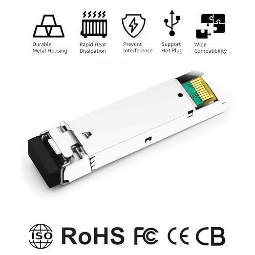 OPSTRAN 1000BASE-EX SFP Optical Transceiver Module Compatible with HPE H3C JD061A 1310nm 40km DDM Duplex LC SMF 4 Pack