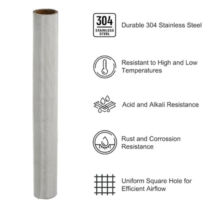 PATIKIL 40" L x 10" W Woven Wire Mesh, 400 Mesh 304 Stainless Steel Air Vent - Image 3