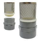 1.5 inch Stainless Steel Filter Cover Connected to 1.5 inch/DN40 Grey PVC by Cotonlake