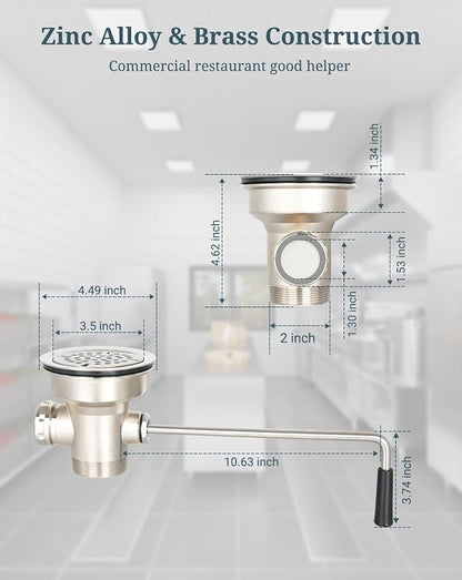 3-1/2 Inch Commercial Sink Drain - Image 5
