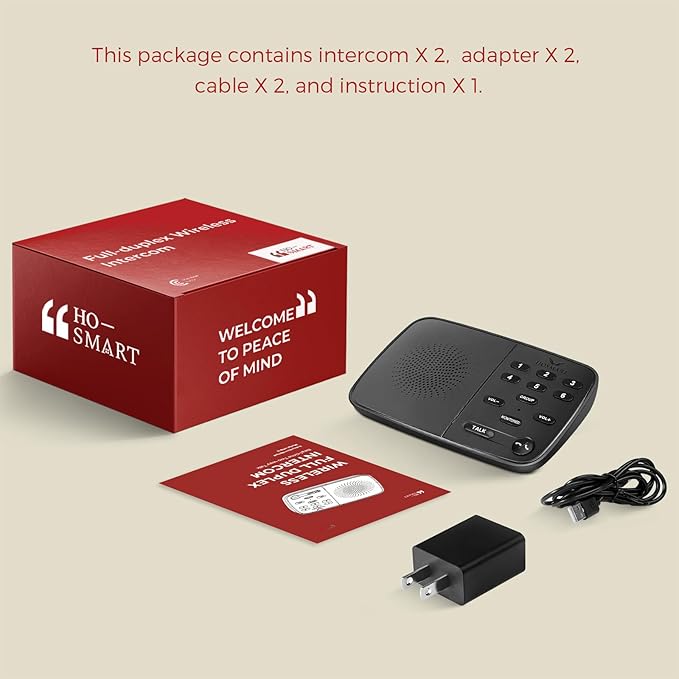 Hosmart UltraSpeak Pro Intercoms Wireless for Home, 2025 Two-Way Real-time Intercom Full Duplex Wireless Intercom System for Home Use, House Intercom System for Business with 1200 Feet Range