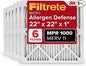 Filtrete 22x22x1 AC Furnace Air Filter, MERV 11, MPR 1000, Micro Allergen by Filtrete