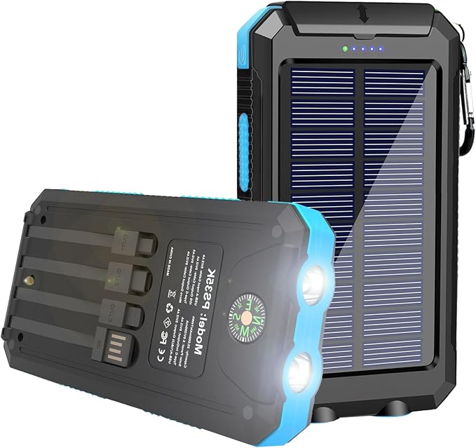 YELOMIN Solar Charger, 20000mAh Portable Type-C Solar Power Bank by YELOMINSolarCharger