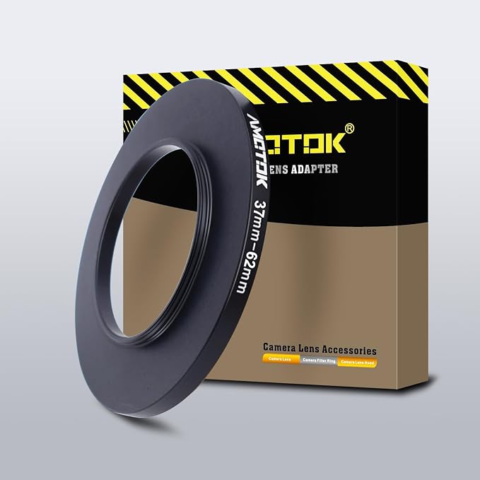 37mm Lens to 62mm Camera Lens Adapter, 37mm to 62mm Filter Step up Ring Adapter by AMOTOK