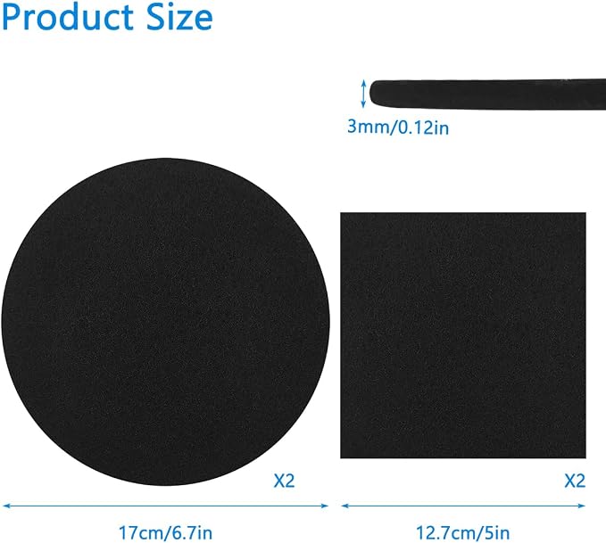 4 Pack Charcoal Filters for Compost Bucket, 6.7inch & 5inch Compost Filters for - Image 2