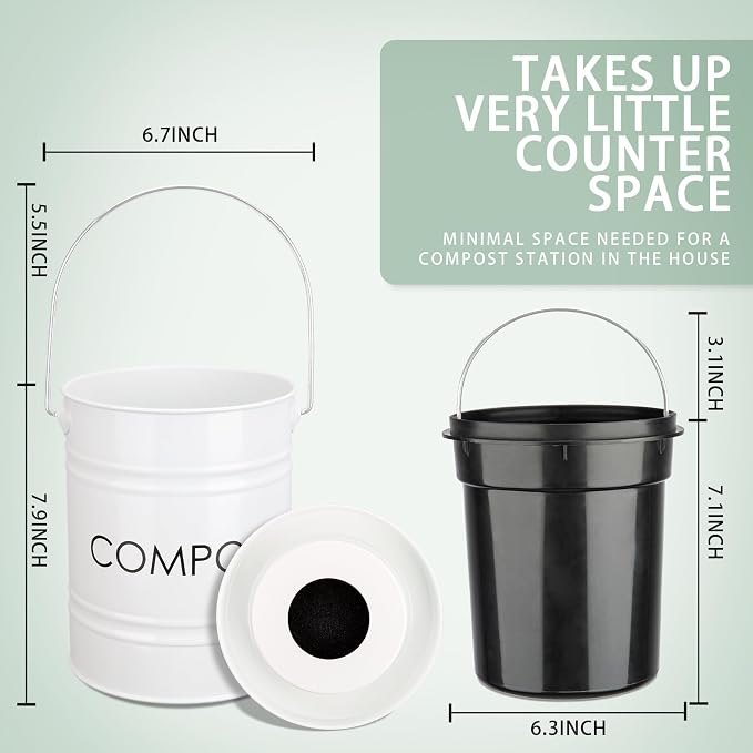 Vipush Compost Bin Kitchen Countertop Compost Bin - Image 5
